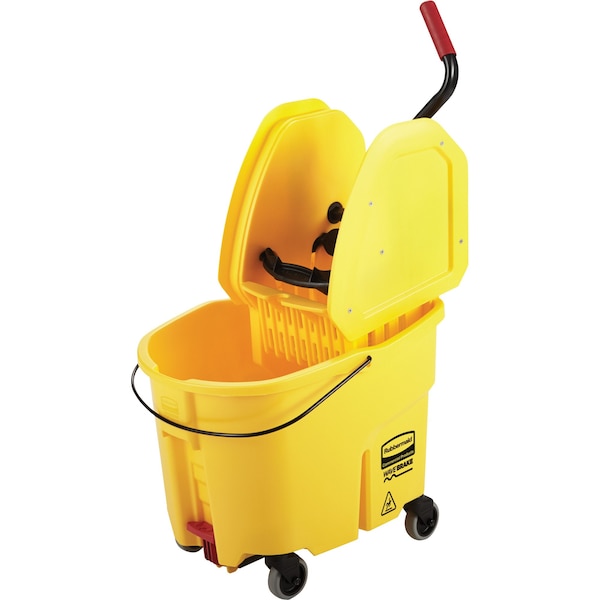 Rubbermaid Commercial Mop Bucket Wringer, WaveBreak, 20.5"x16.6"x25.5", Yellow RCP757788YL - main